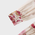 Sirena desenli midi elbise