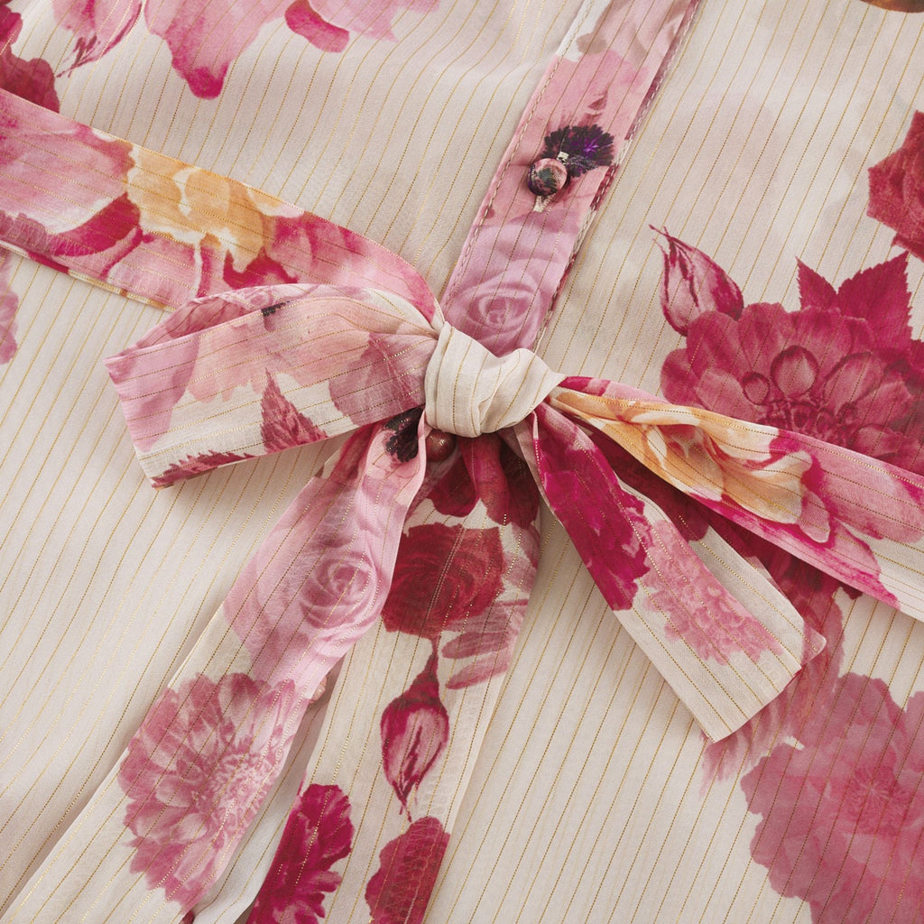 Sirena desenli midi elbise