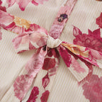 Sirena desenli midi elbise