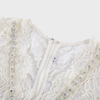 Kalena dantel midi elbise