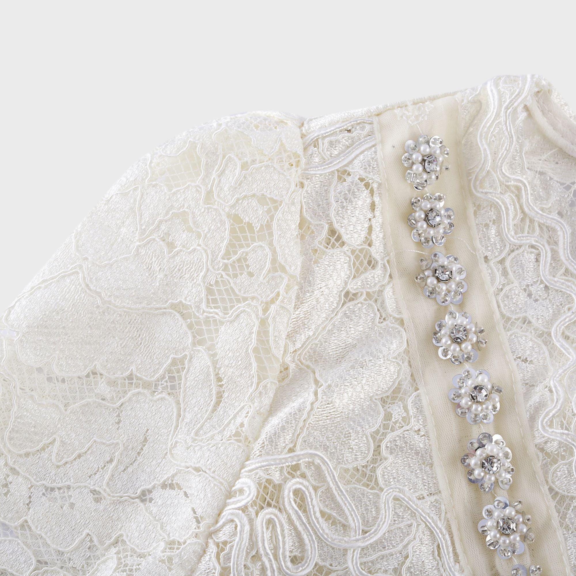 Kalena dantel midi elbise