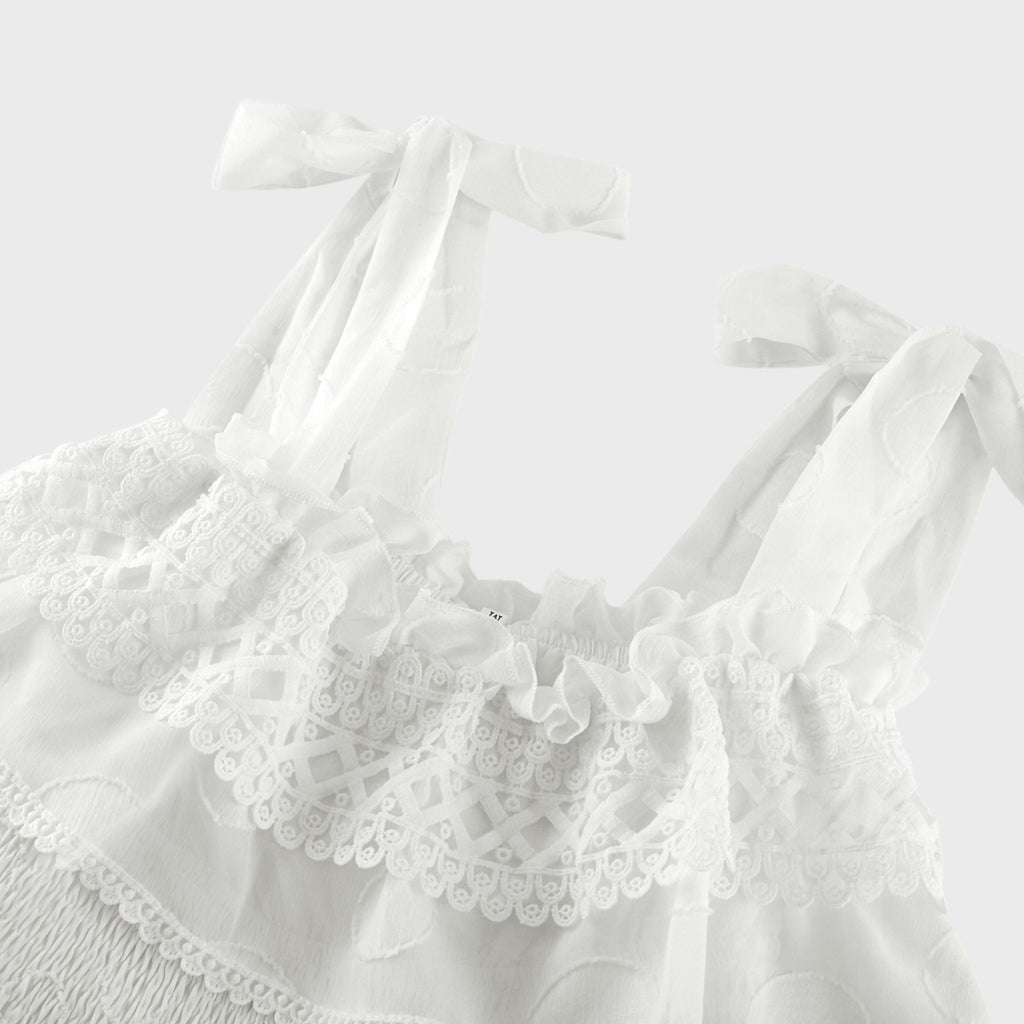 Roselinee dantel midi elbise