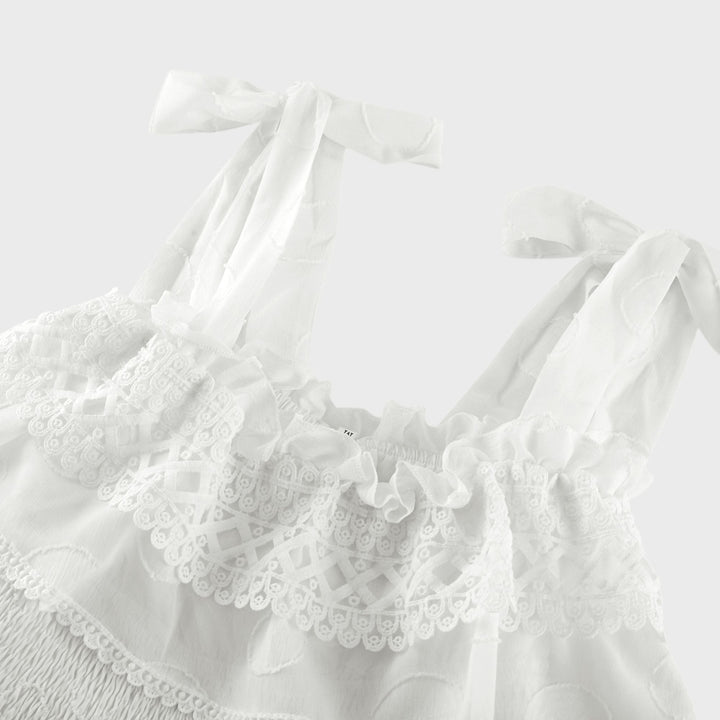 Roselinee dantel midi elbise