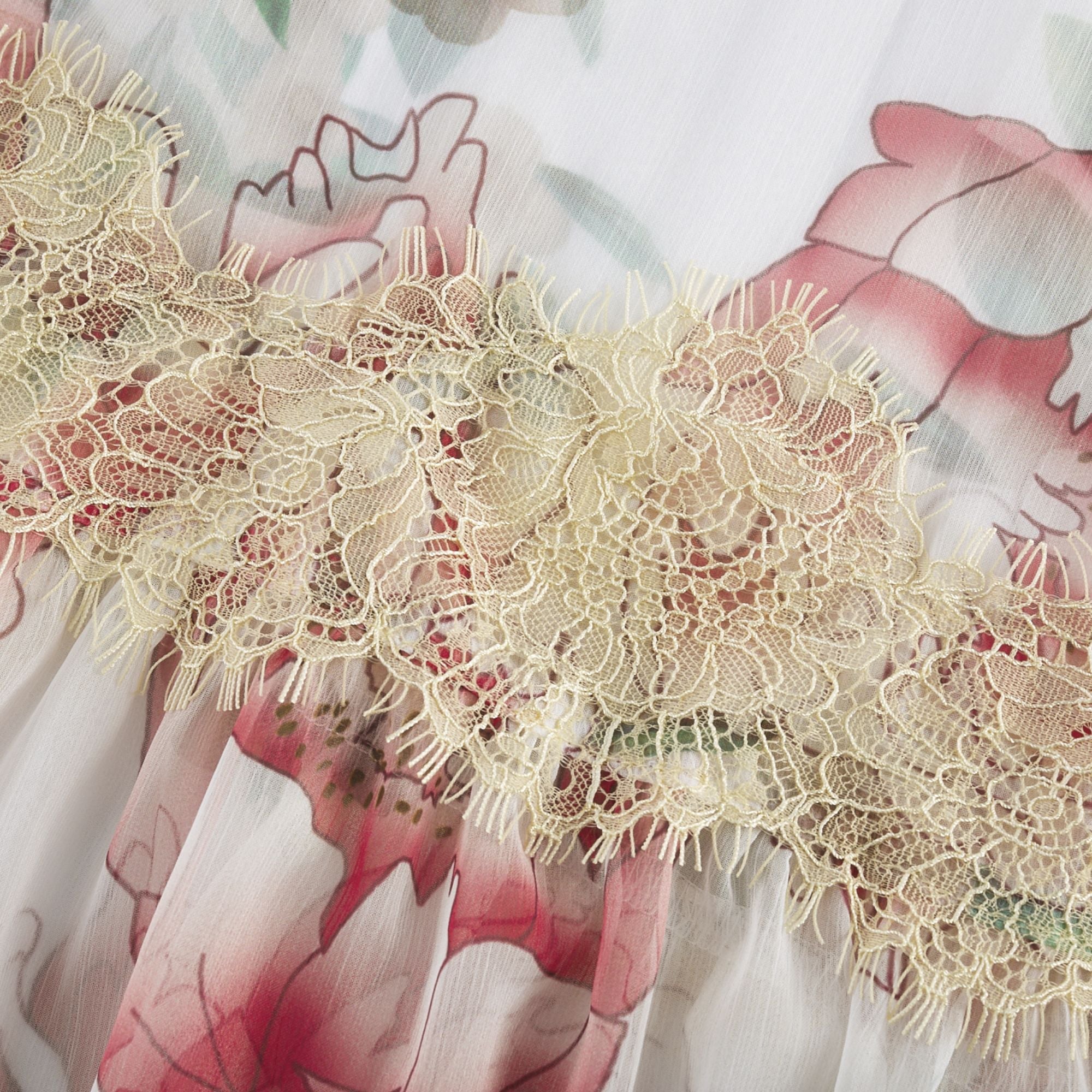 Zoë dantel desenli midi elbise