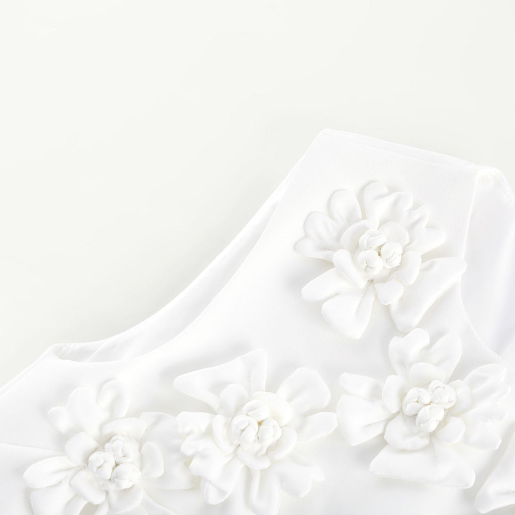 Marcella suni çiçekli mini elbise