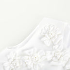 Marcella suni çiçekli mini elbise