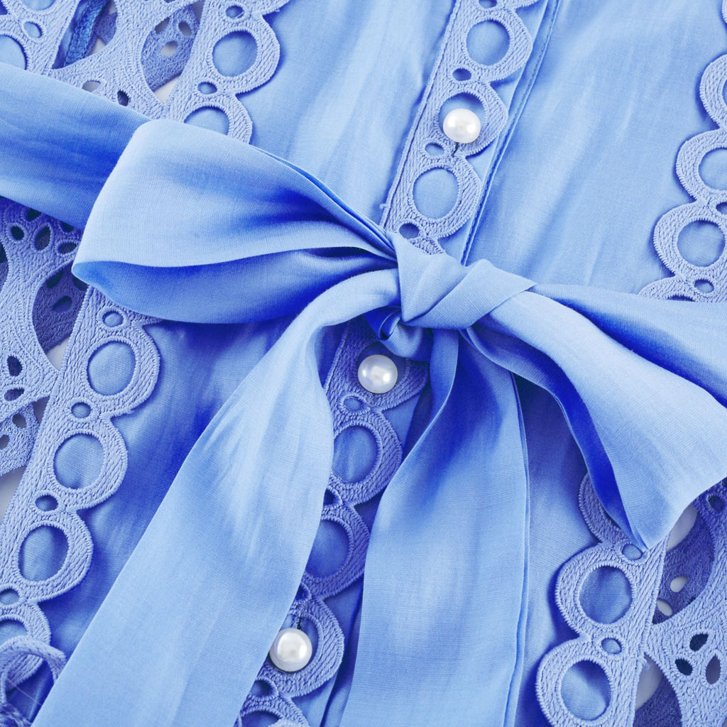 Mireille kuşak mini elbise