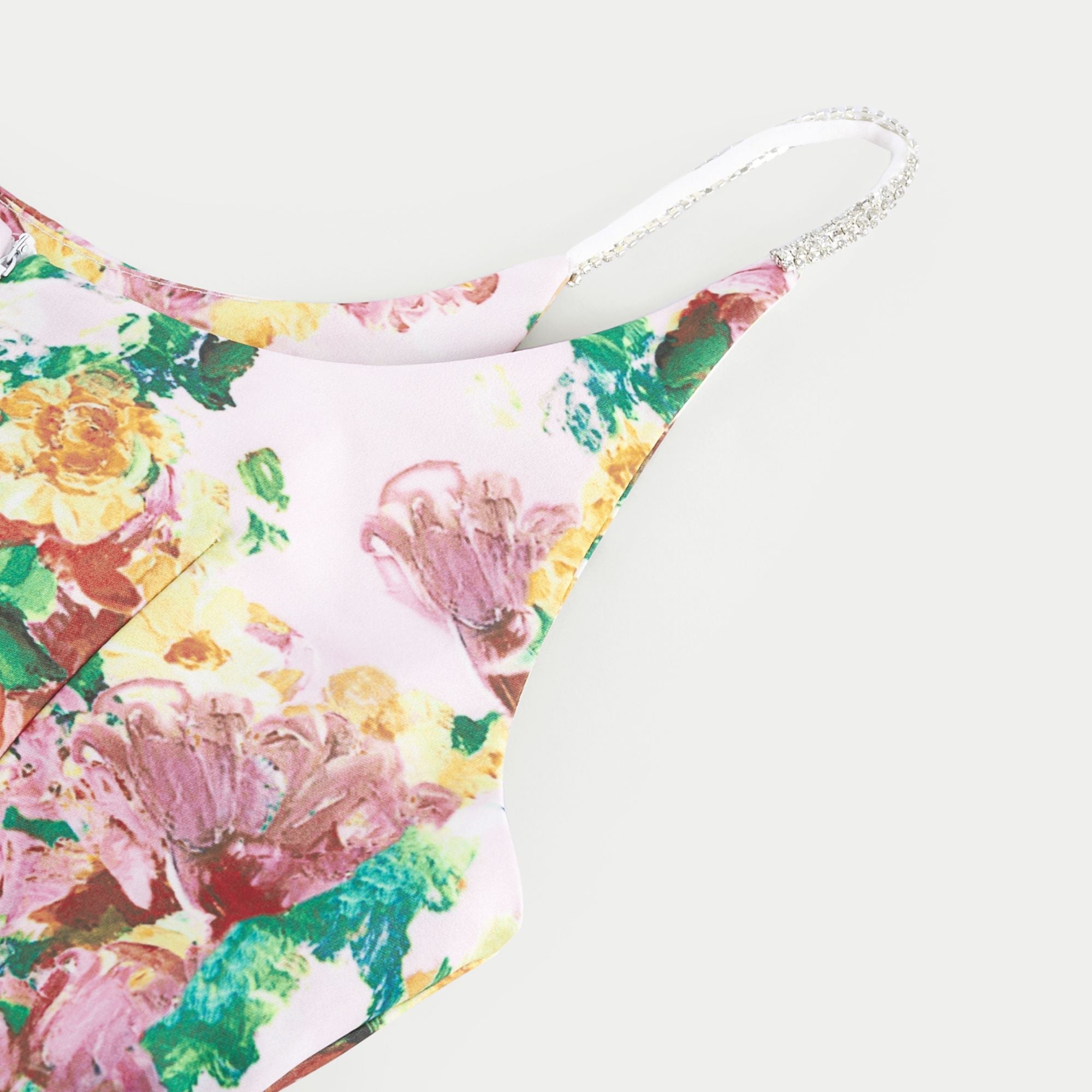 Louise çiçek mini elbise