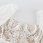 Nadine dantel mini elbise