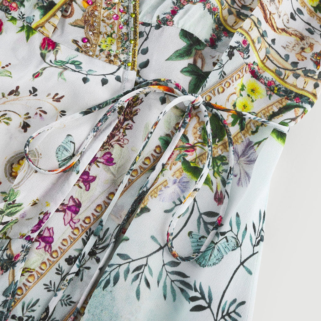 Kalena şal mini elbise