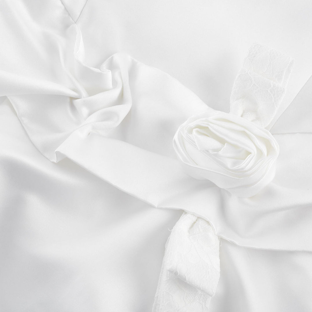 Fleur pile süsleme mini elbise