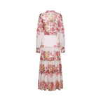 Sirena desenli midi elbise