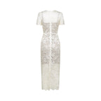 Kalena dantel midi elbise