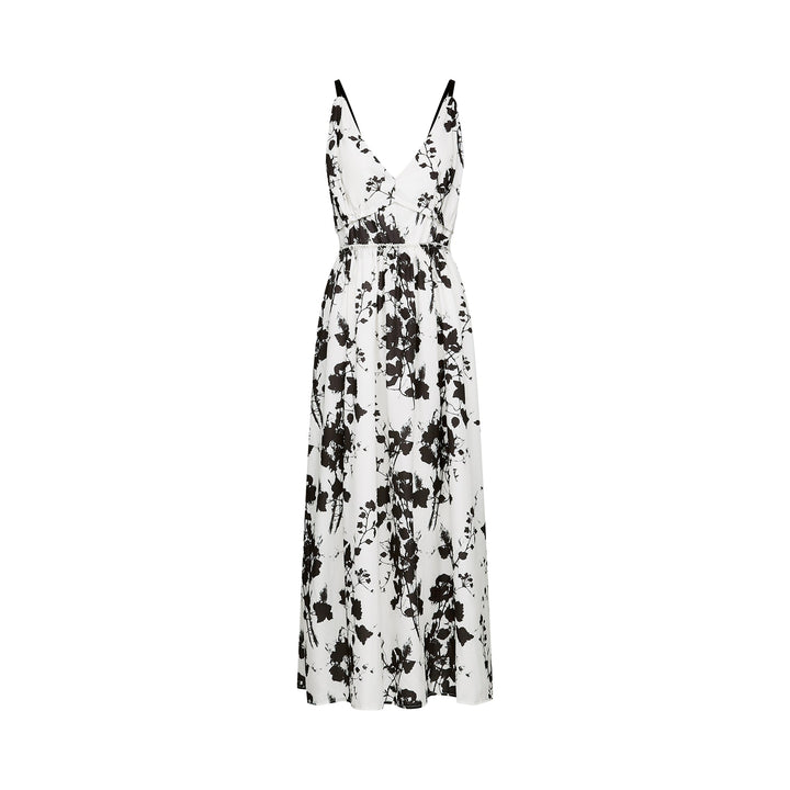 Persephone desenli midi elbise