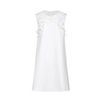 Marcella suni çiçekli mini elbise