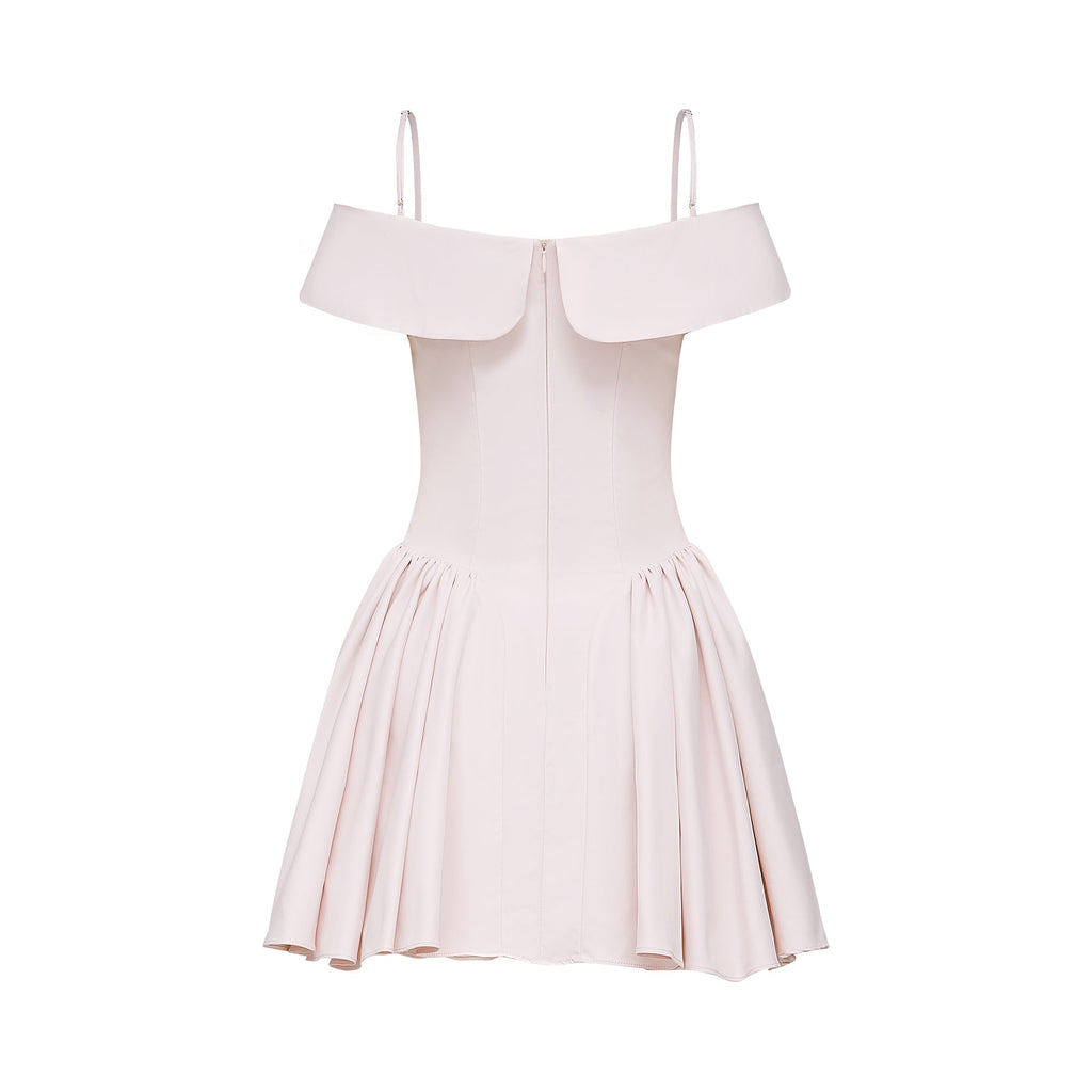 Diane yüksek bel mini elbise