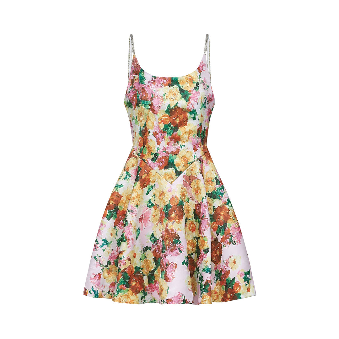Louise çiçek mini elbise