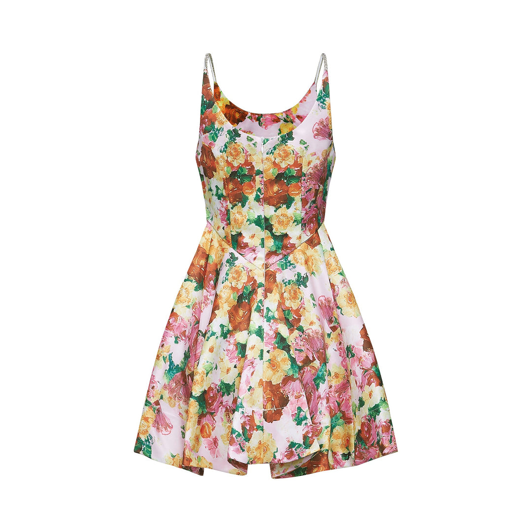 Louise çiçek mini elbise