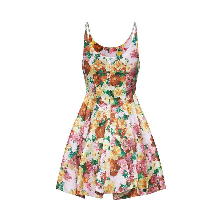 Louise çiçek mini elbise