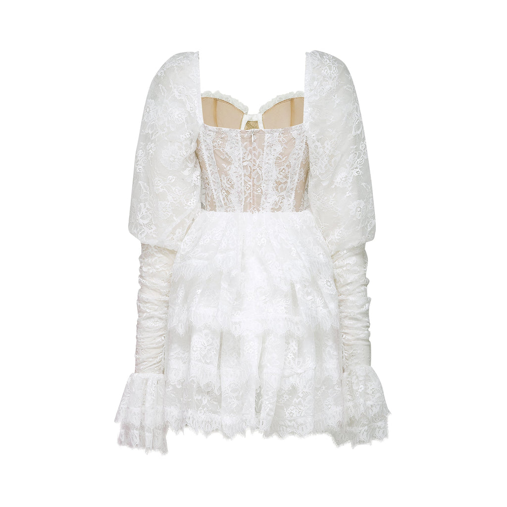 Nadine dantel mini elbise