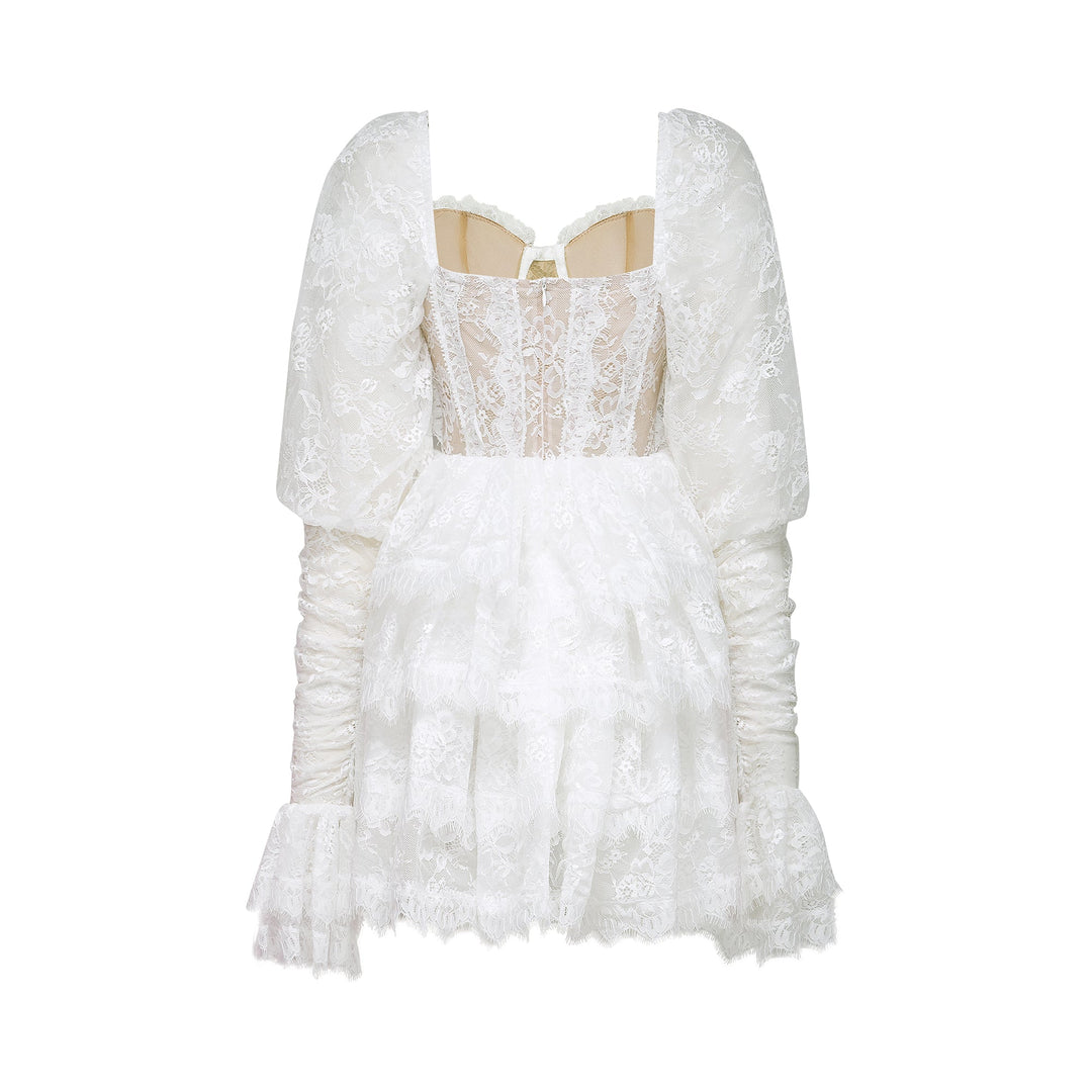 Nadine dantel mini elbise