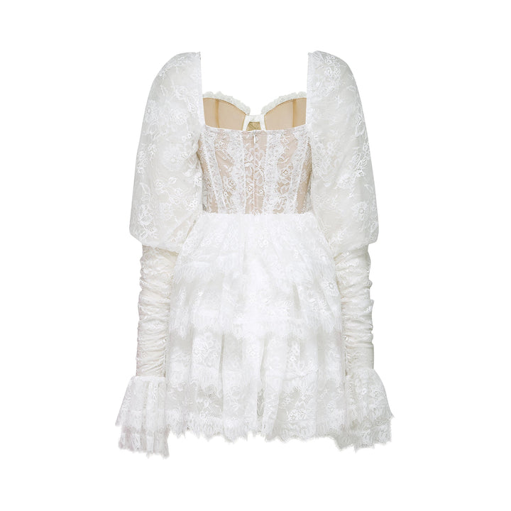 Nadine dantel mini elbise