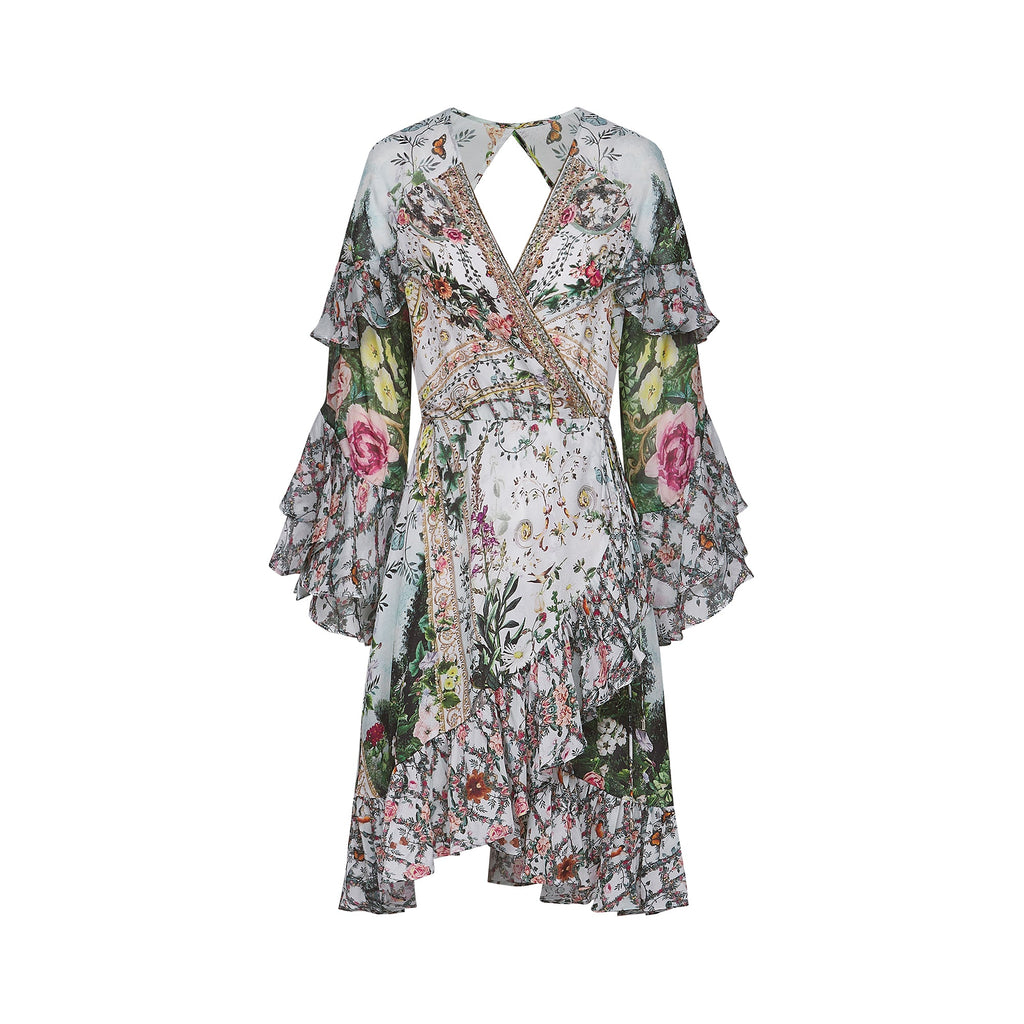 Kalena şal mini elbise