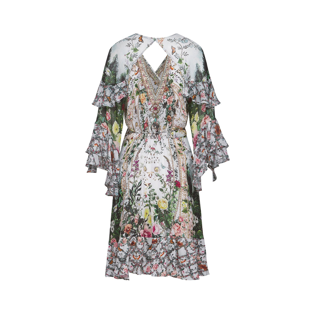 Kalena şal mini elbise