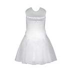 Fleur pile süsleme mini elbise