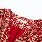 Camillera desenli midi elbise