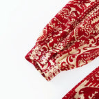 Camillera desenli midi elbise