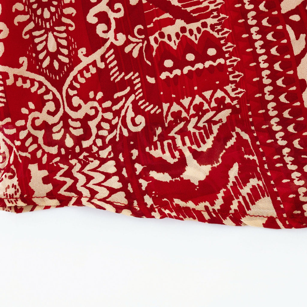 Camillera desenli midi elbise