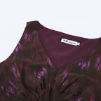 Sandrine desenli midi elbise