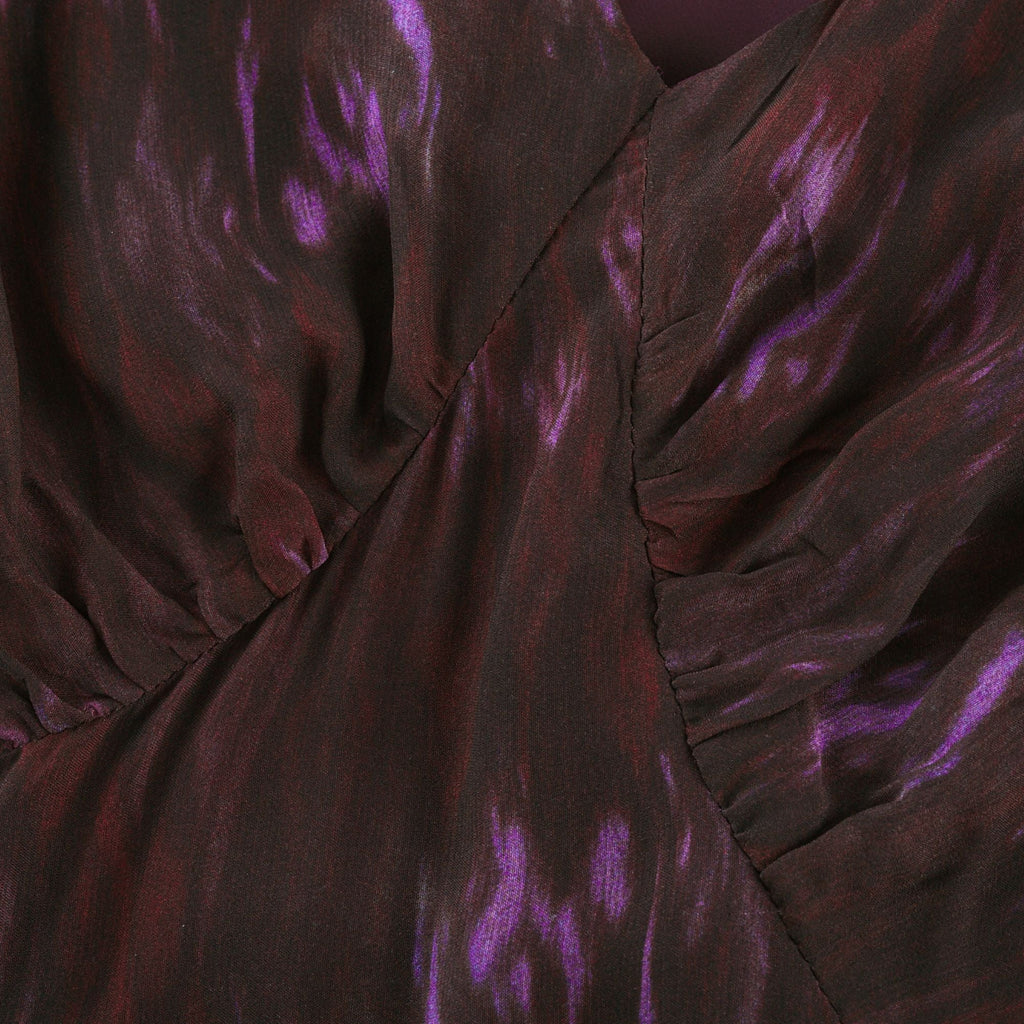 Sandrine desenli midi elbise