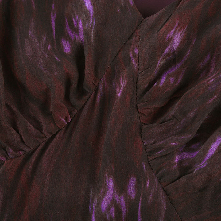 Sandrine desenli midi elbise
