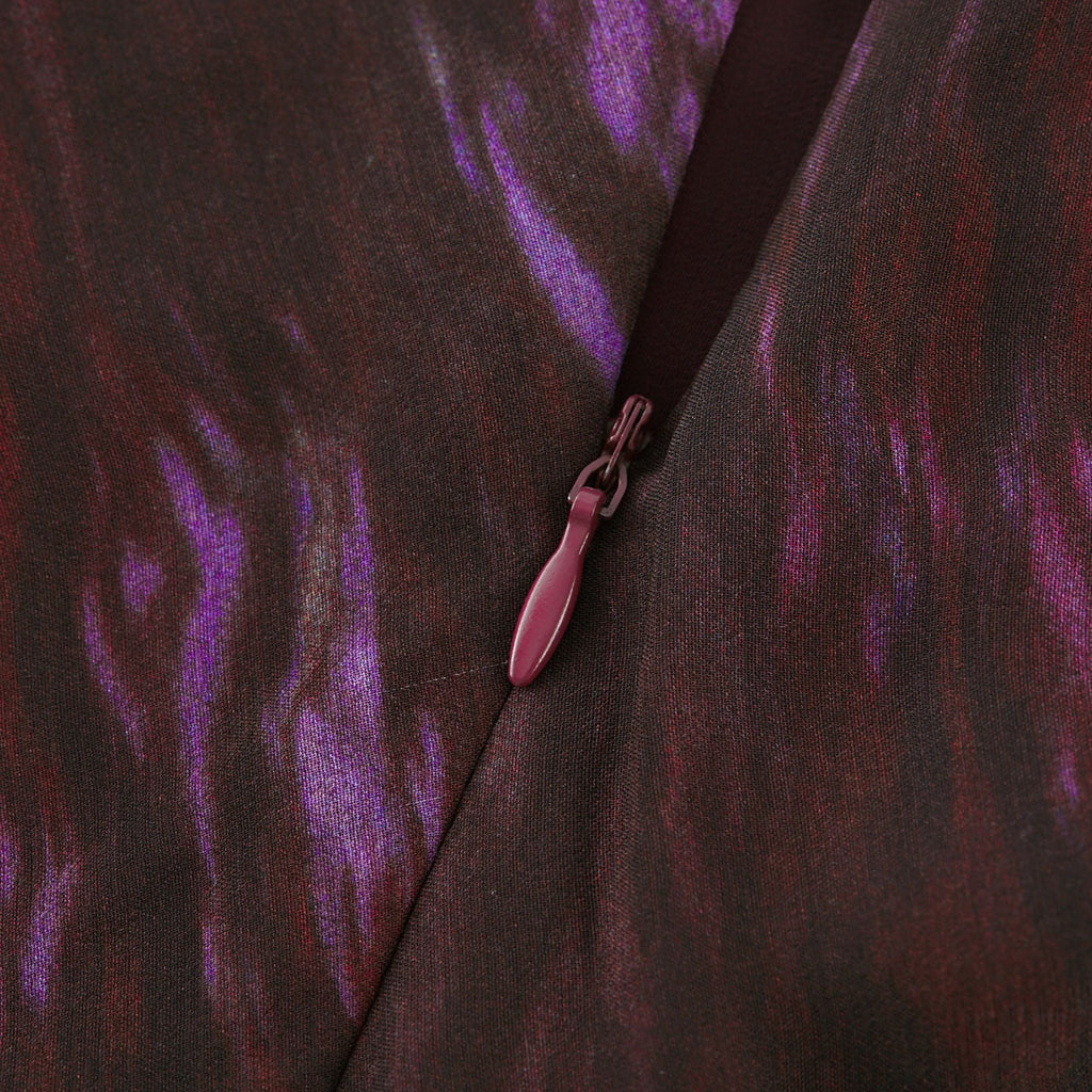 Sandrine desenli midi elbise