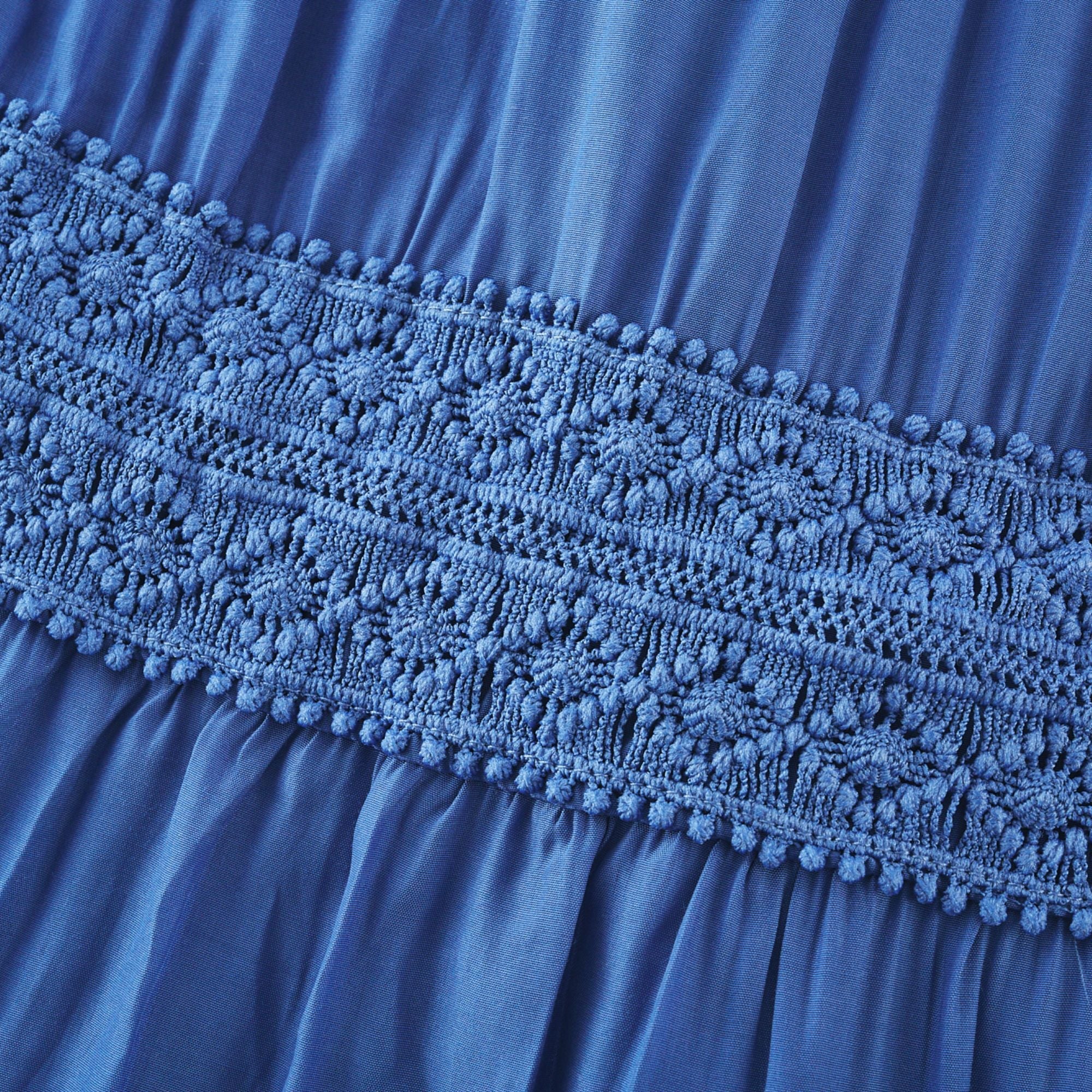 Stéphanie dantel midi elbise