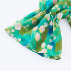 Perrine çiçek midi elbise