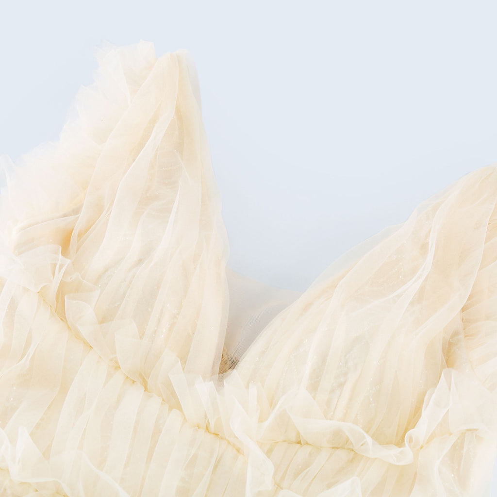 Sophina fırfırlı maksi elbise