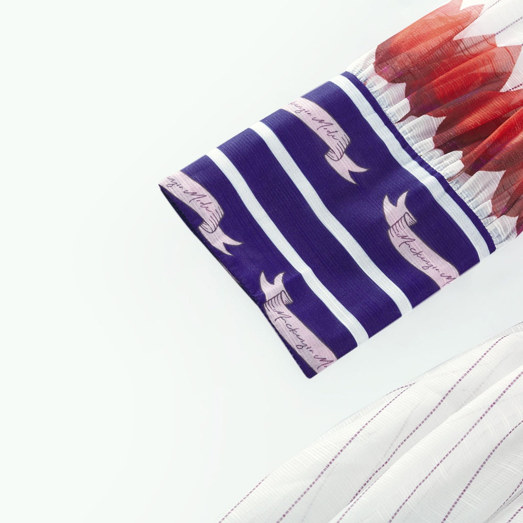 Raphaëlle baskılı midi elbise