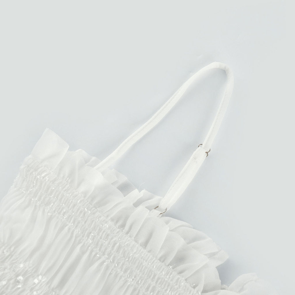 Gaëlle pile midi elbise