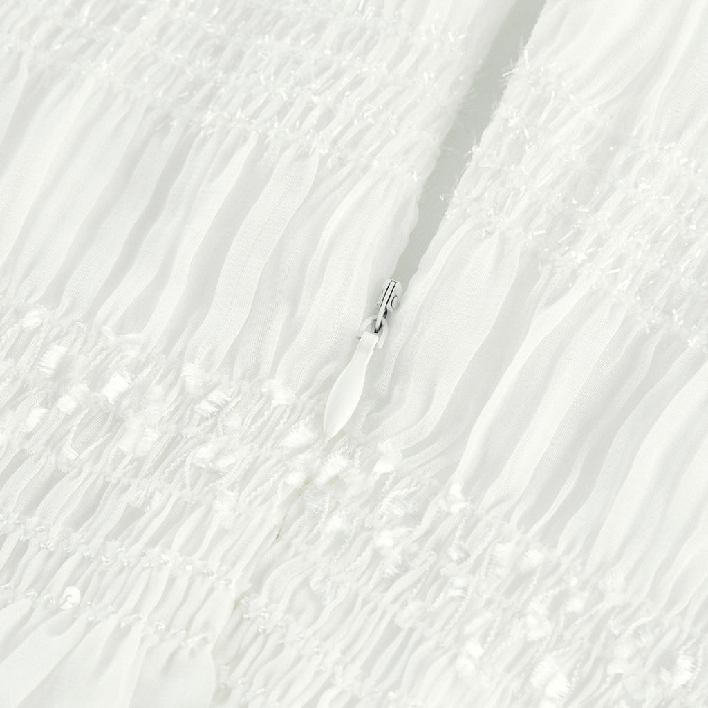 Gaëlle pile midi elbise