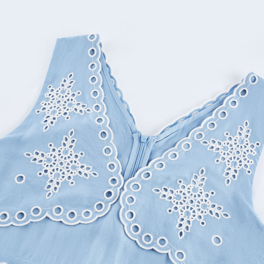 Holly broderie mini elbise