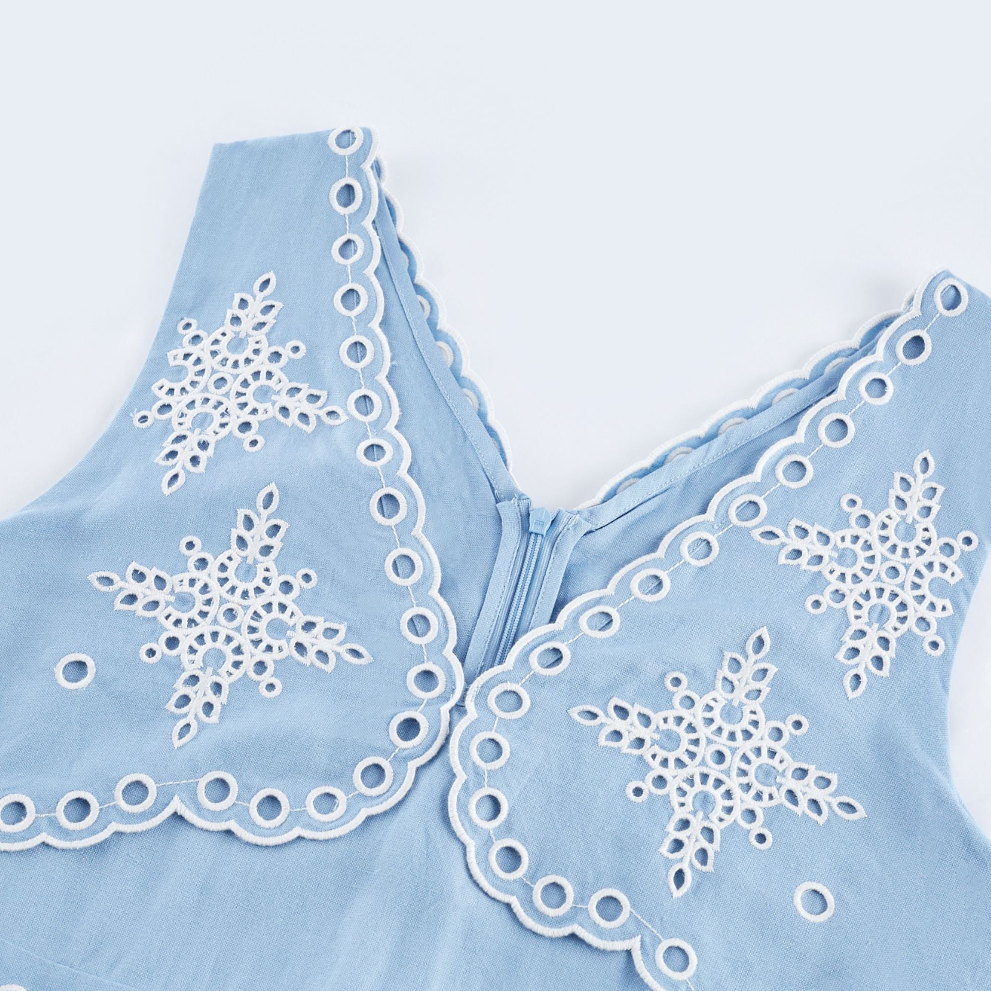 Holly broderie mini elbise