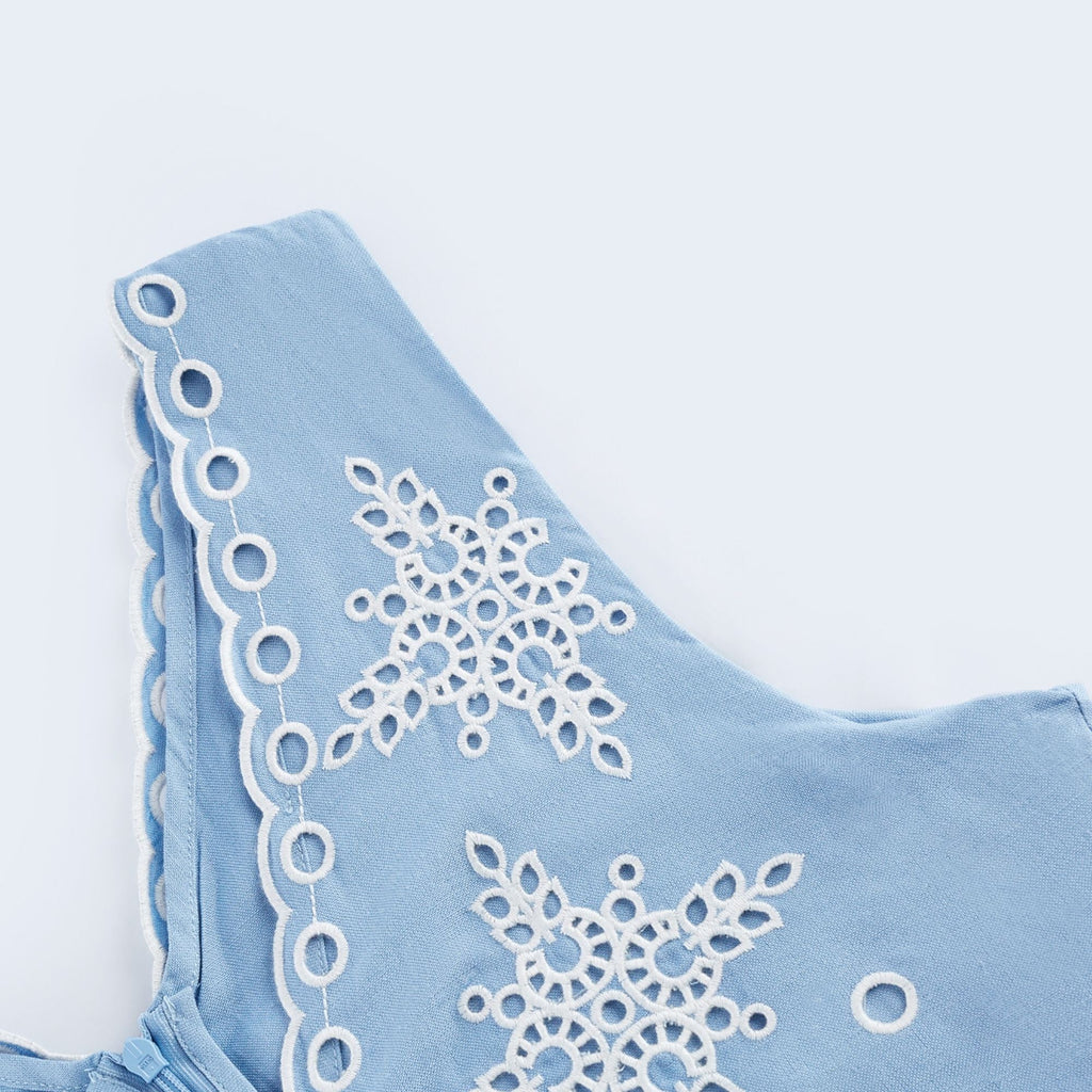 Holly broderie mini elbise