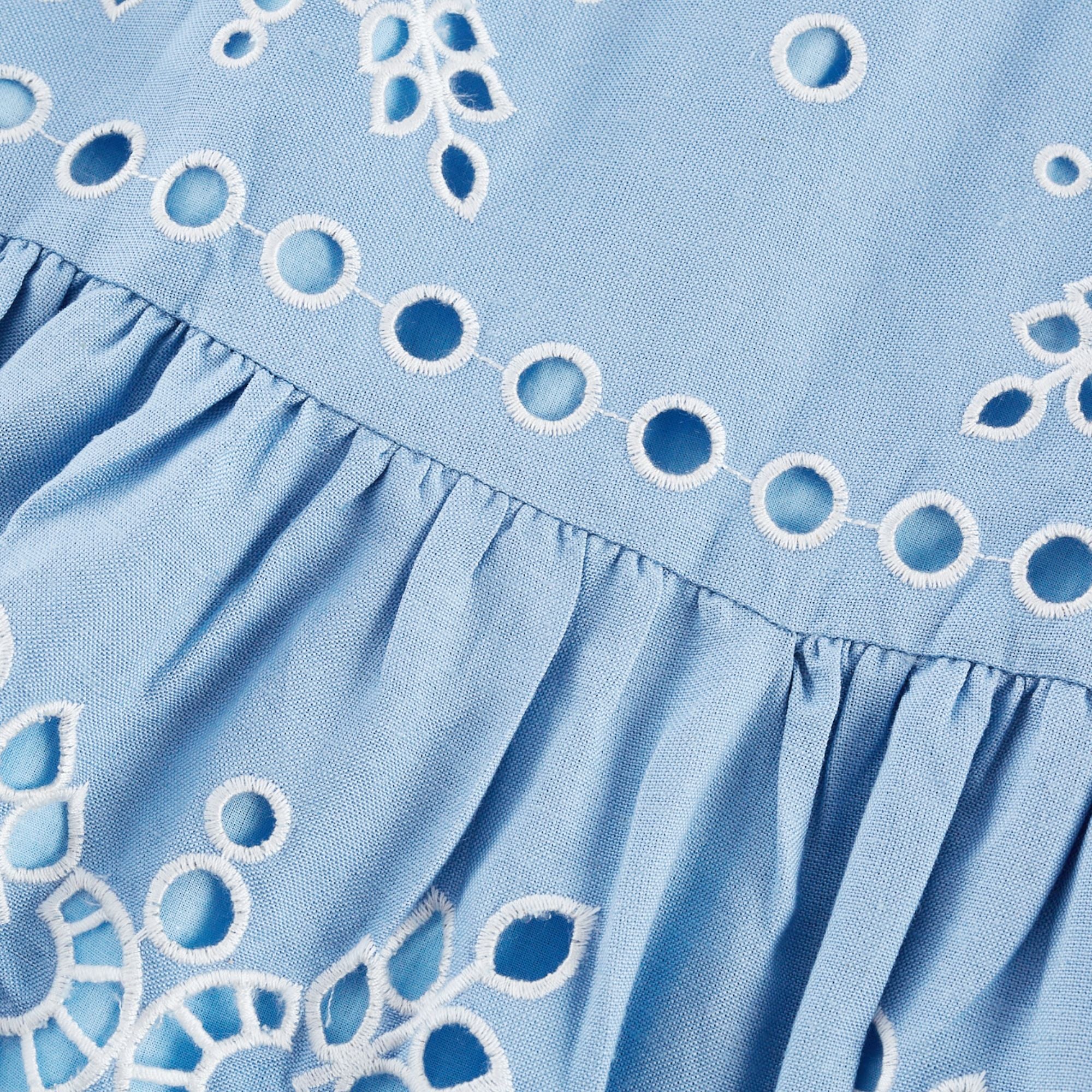 Holly broderie mini elbise