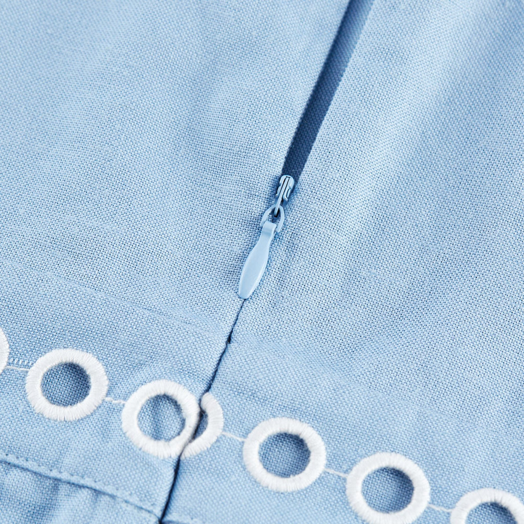 Holly broderie mini elbise