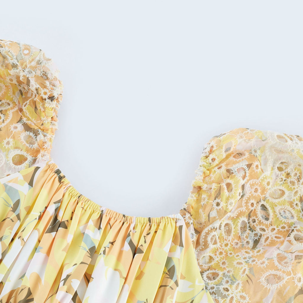 Clémence dekolte midi elbise