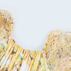 Clémence dekolte midi elbise