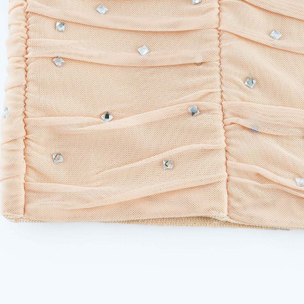 Priscille kristal midi elbise